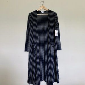lularoe | grey stripe sarah duster